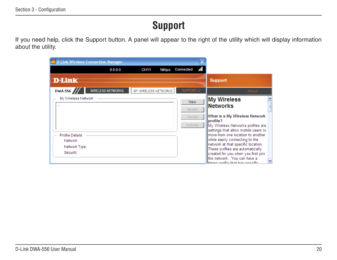 D-Link DWA-556 manual Support 