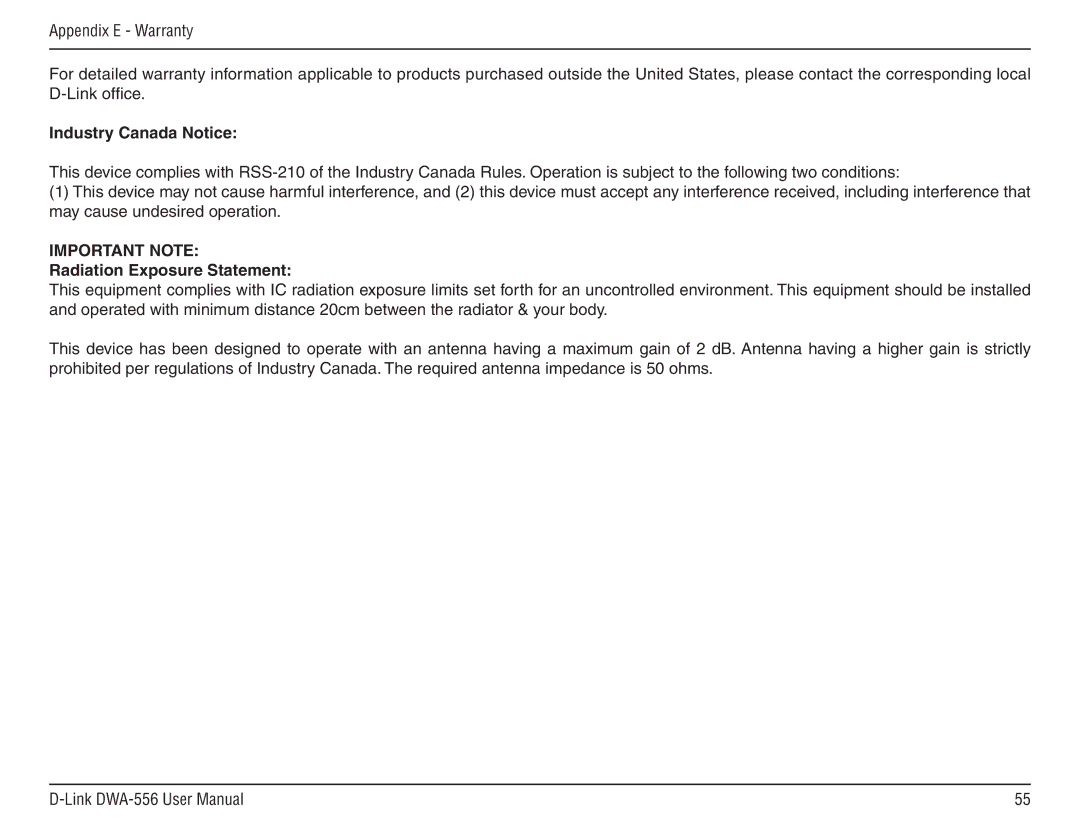 D-Link DWA-556 manual Important Note 