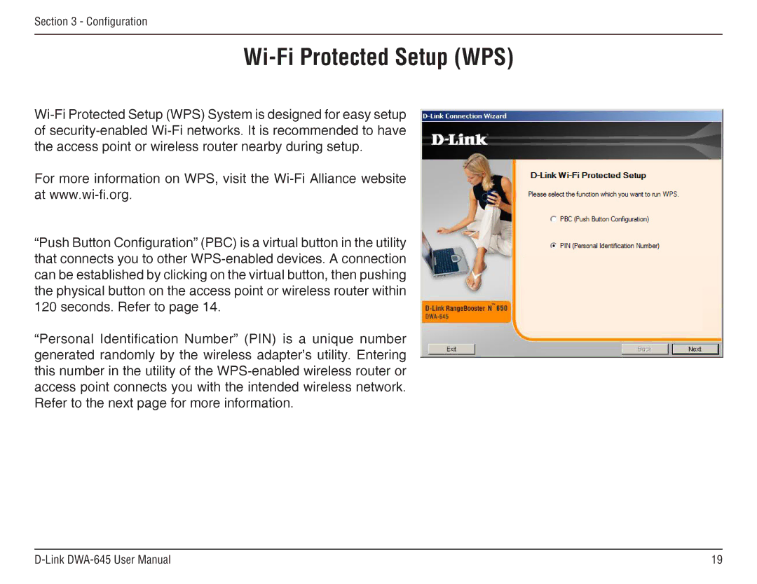 D-Link DWA-645 manual Wi-Fi Protected Setup WPS 