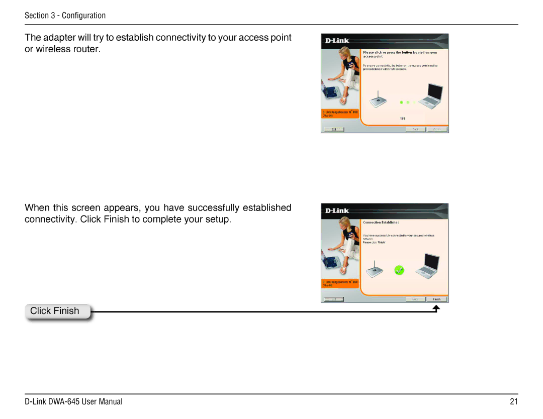 D-Link DWA-645 manual Configuration 