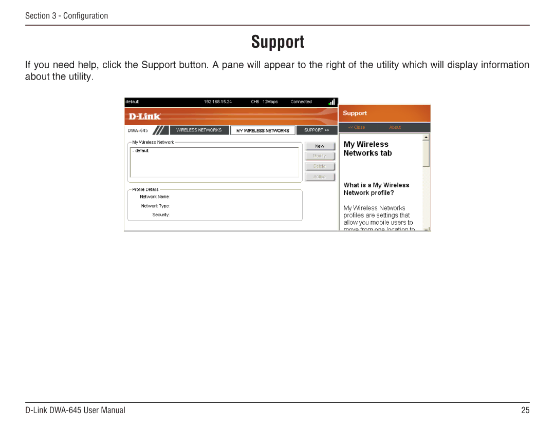 D-Link DWA-645 manual Support 