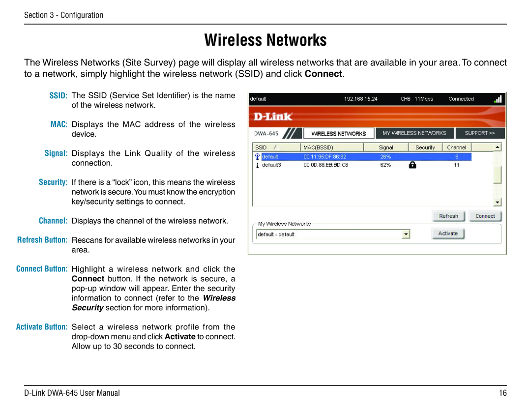 D-Link DWA-645 manual Wireless Networks 
