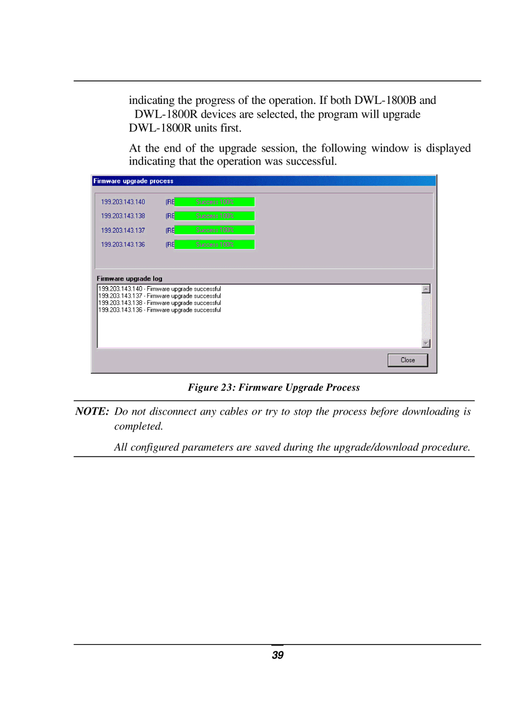 D-Link DWL-1800 user manual Firmware Upgrade Process 