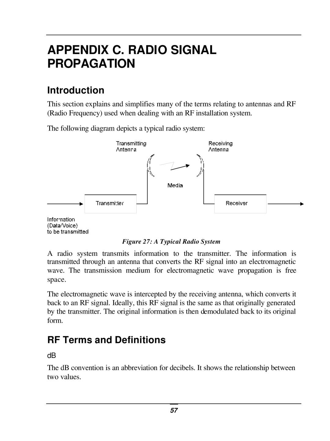 D-Link DWL-1800 user manual Appendix C. Radio Signal Propagation, Introduction, RF Terms and Definitions 