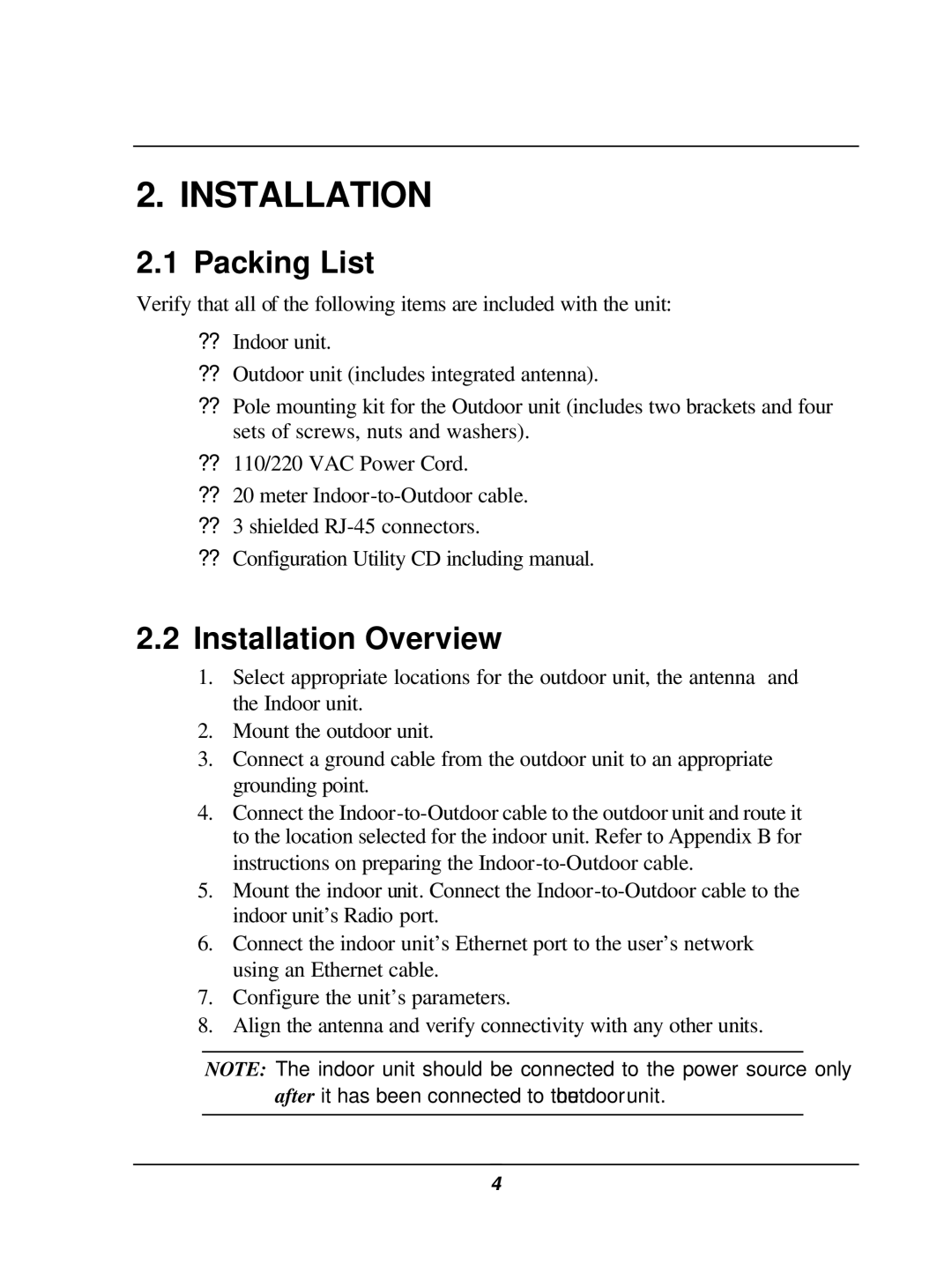 D-Link DWL-1800 user manual Packing List, Installation Overview 