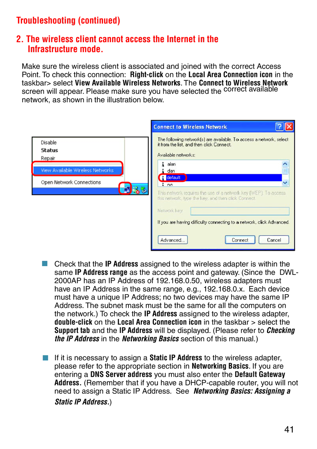 D-Link DWL-2000AP manual Default 