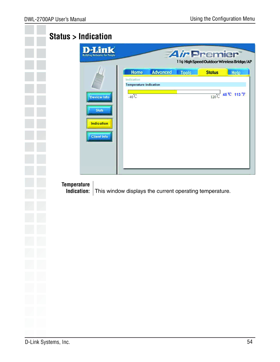 D-Link DWL-2700AP manual Status Indication 