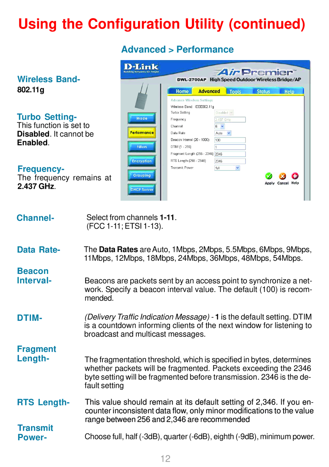 D-Link DWL-2700AP warranty Advanced Performance 