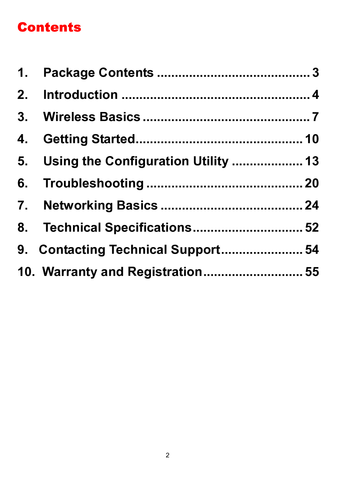 D-Link DWL-510 manual Contents 