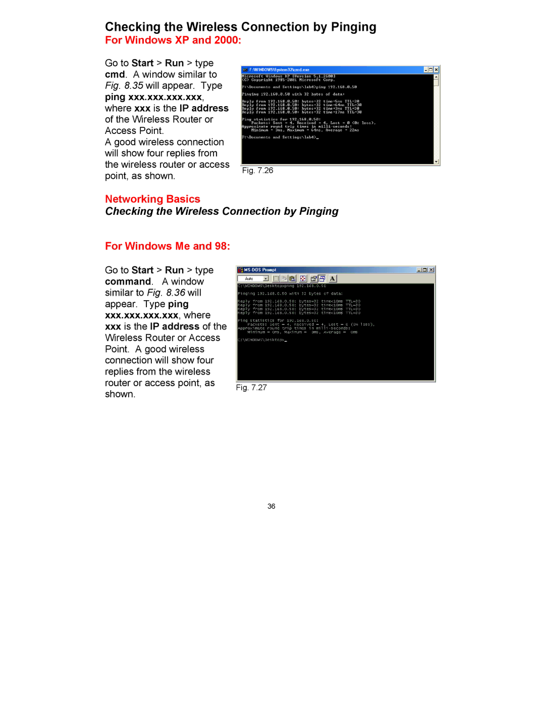 D-Link DWL-520 manual Checking the Wireless Connection by Pinging 