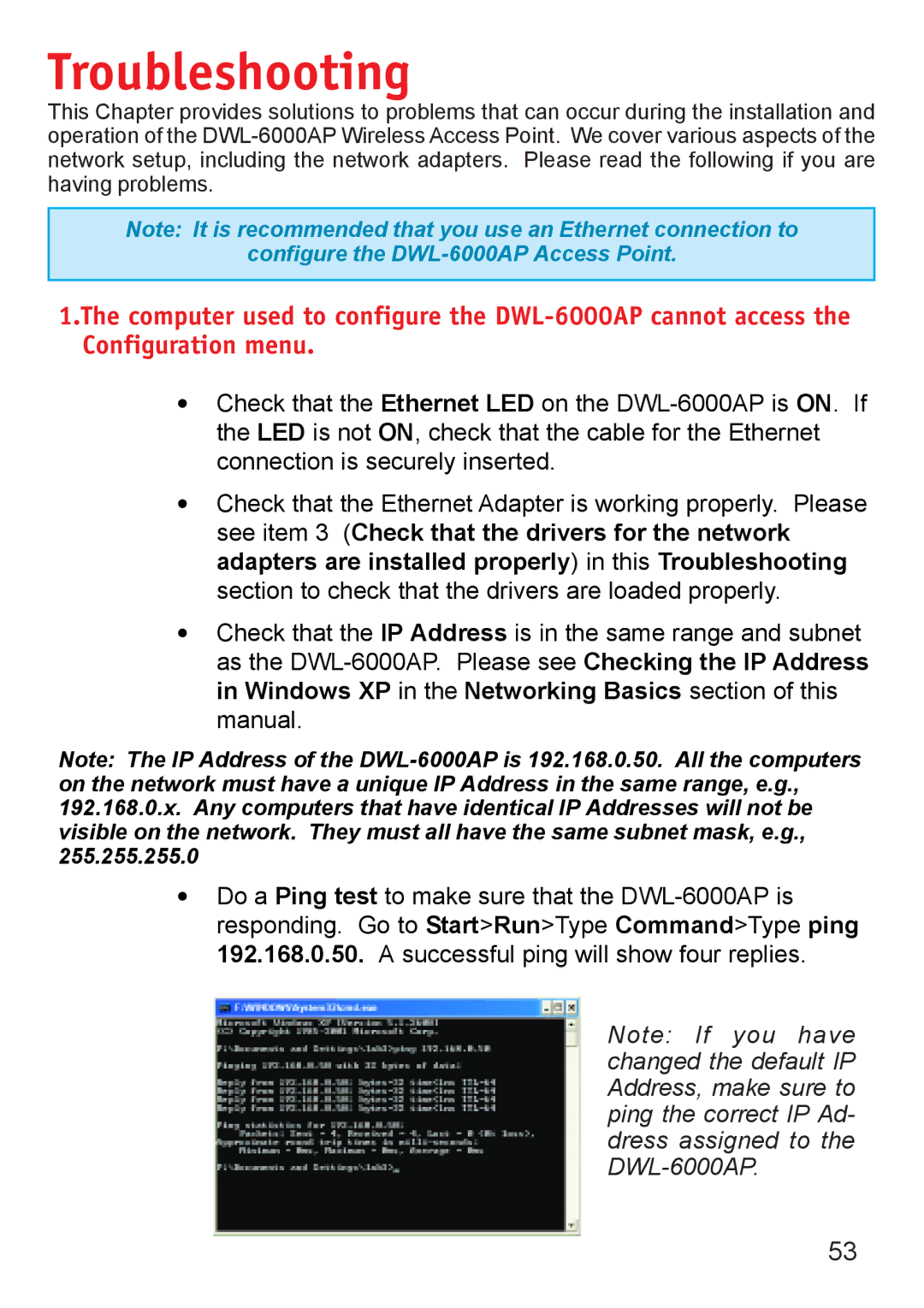 D-Link DWL-6000AP manual Troubleshooting 