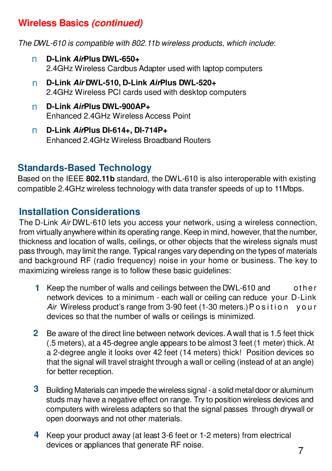 D-Link DWL-610 manual Wireless Basics 