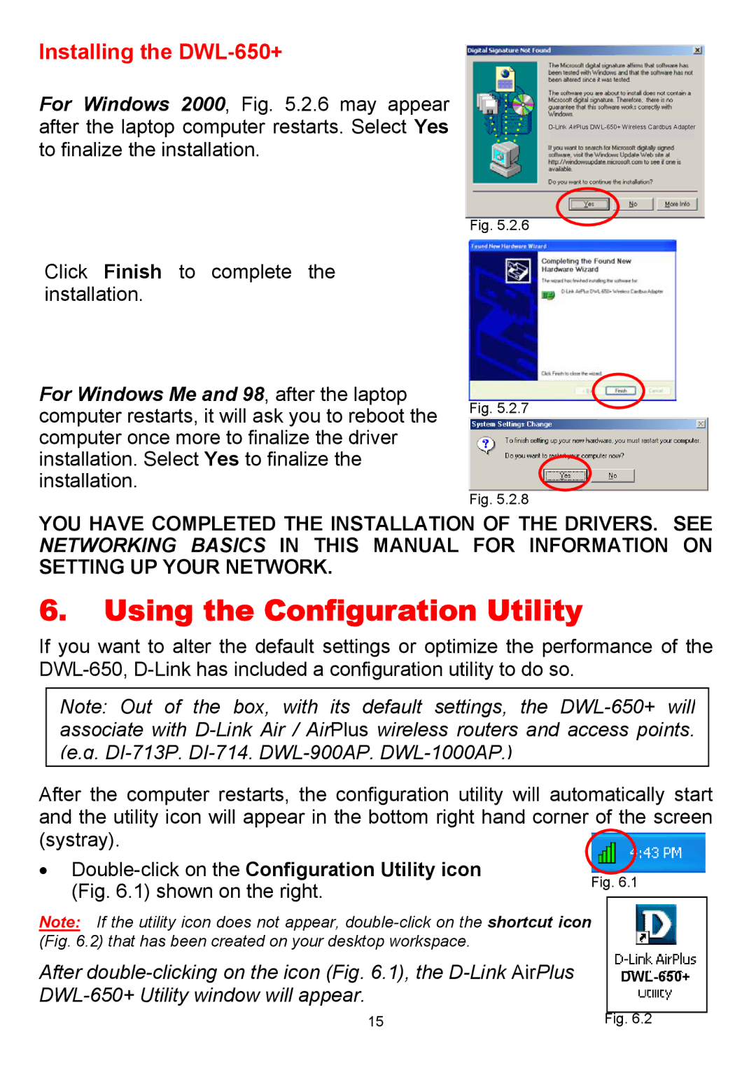 D-Link DWL-650+ manual Using the Configuration Utility, Double-click on the Configuration Utility icon 