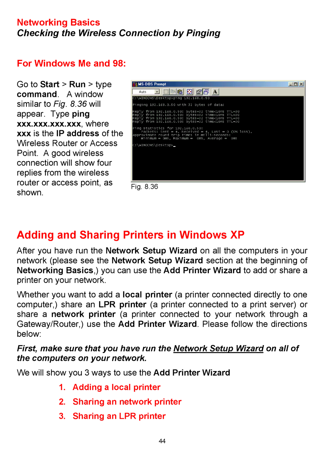 D-Link DWL-650+ manual Checking the Wireless Connection by Pinging, For Windows Me 