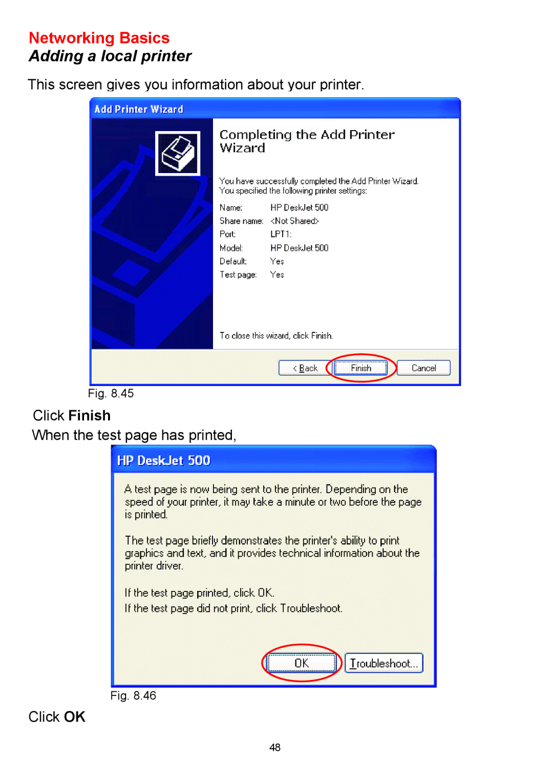 D-Link DWL-650+ manual Adding a local printer 