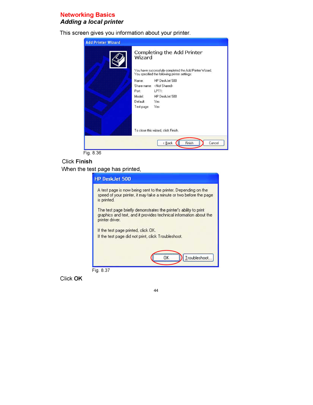 D-Link DWL-650 manual Adding a local printer 