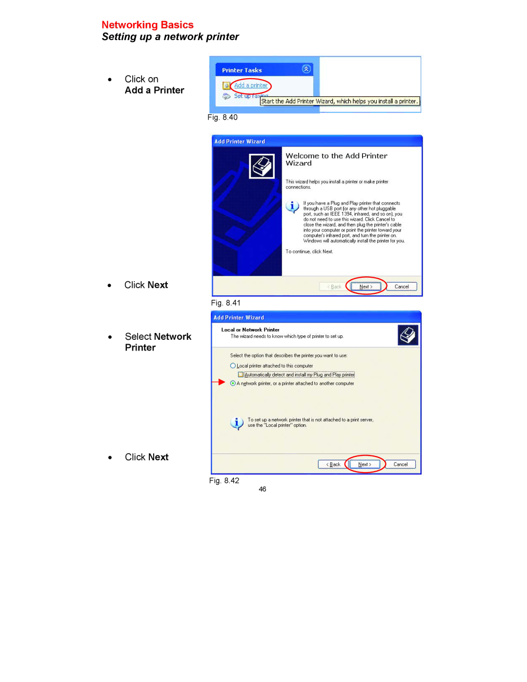 D-Link DWL-650 manual Setting up a network printer, Add a Printer 