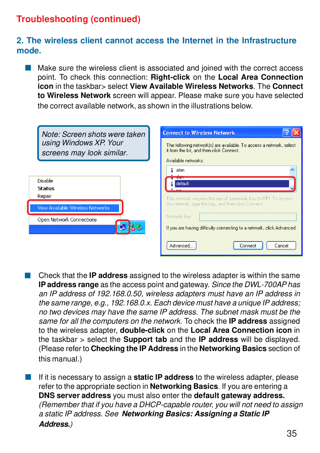 D-Link DWL-700AP manual Troubleshooting 