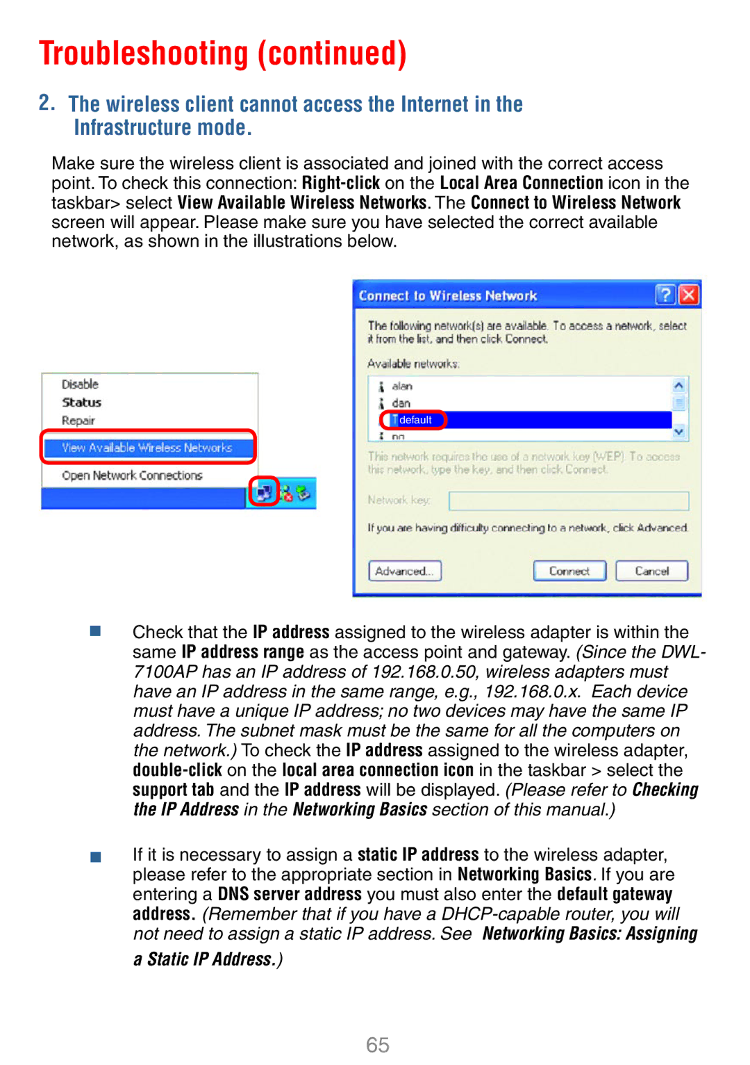 D-Link DWL-7100AP manual Troubleshooting 