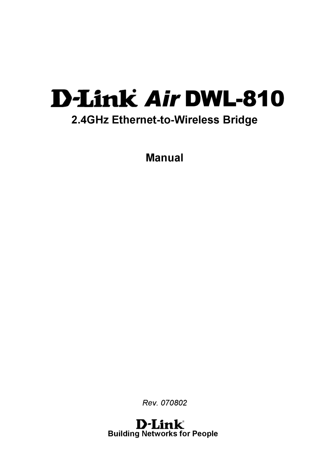 D-Link manual Air DWL-810 