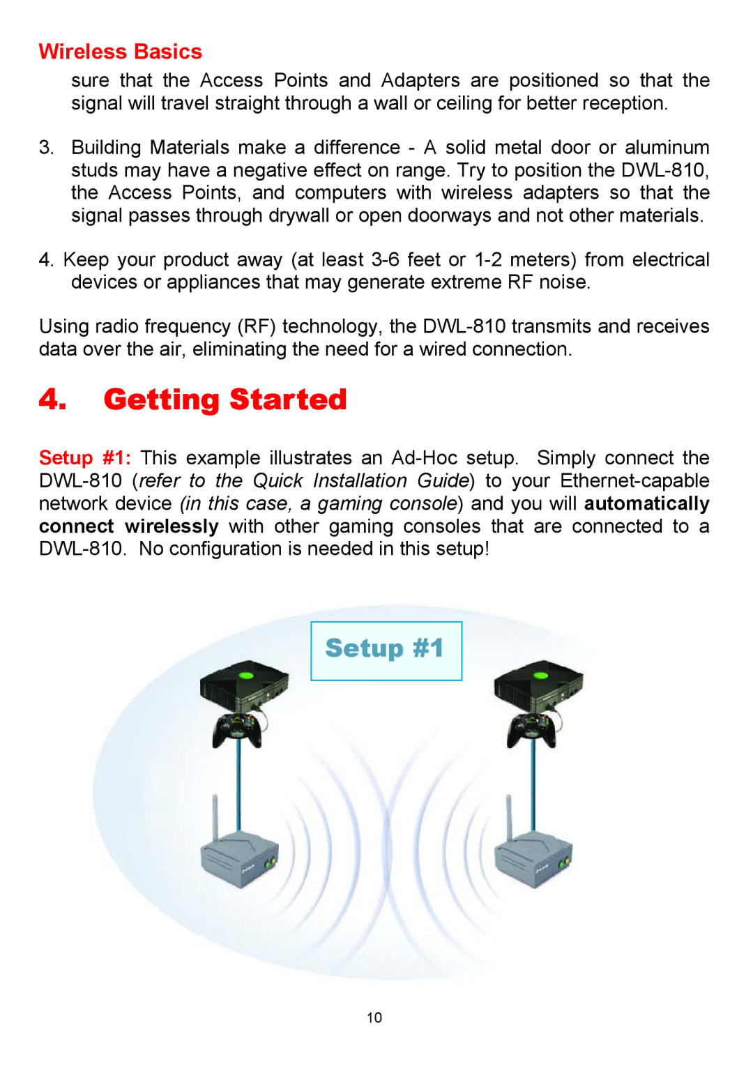 D-Link DWL-810 manual Getting Started, Setup #1 