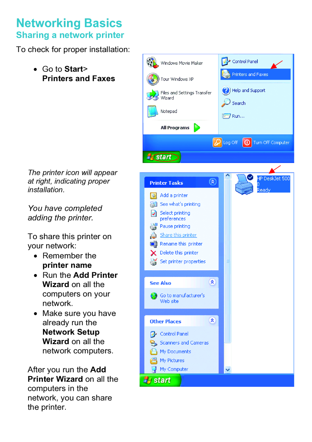 D-Link DWL-A520 manual You have completed adding the printer 