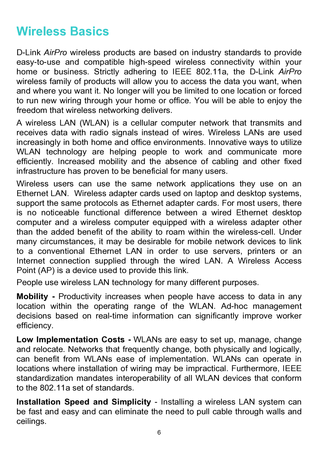 D-Link DWL-A520 manual Wireless Basics 