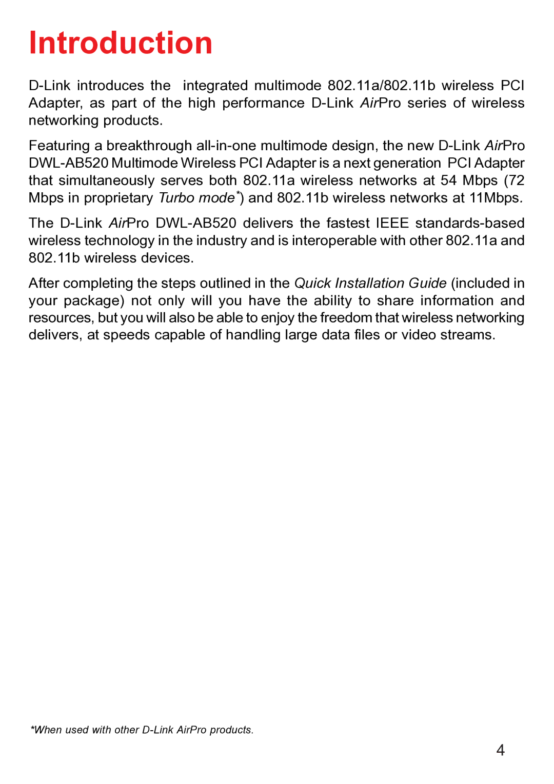 D-Link dwl-ab520 manual Introduction 