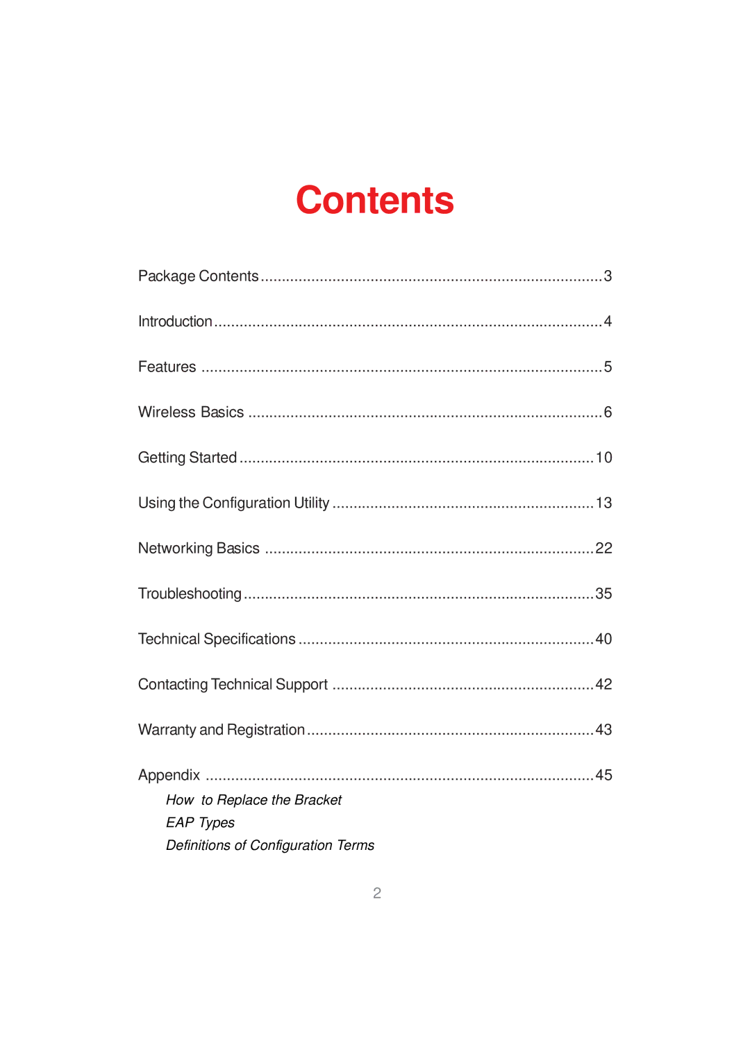 D-Link DWL-AG530 manual Contents 