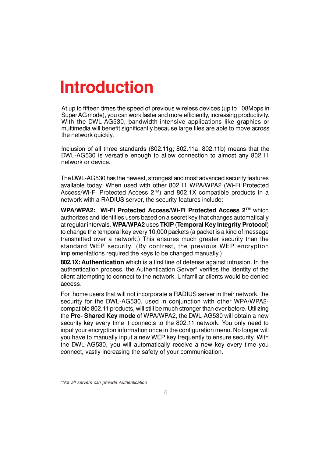 D-Link DWL-AG530 manual Introduction 