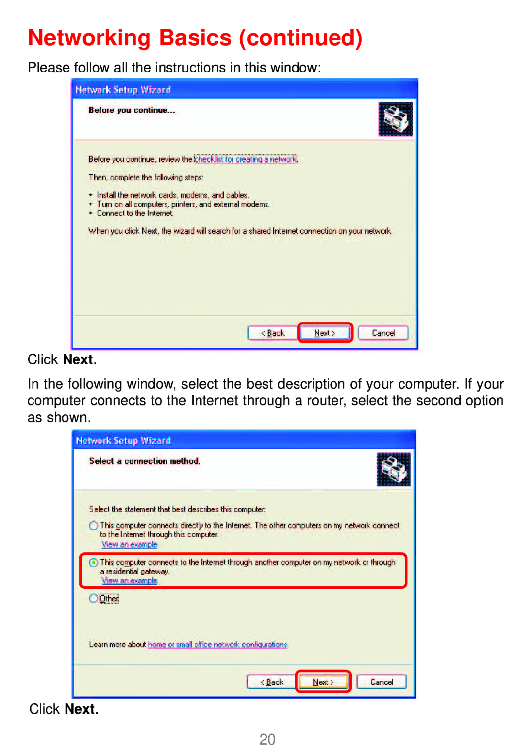 D-Link DWL-G120 manual Networking Basics 