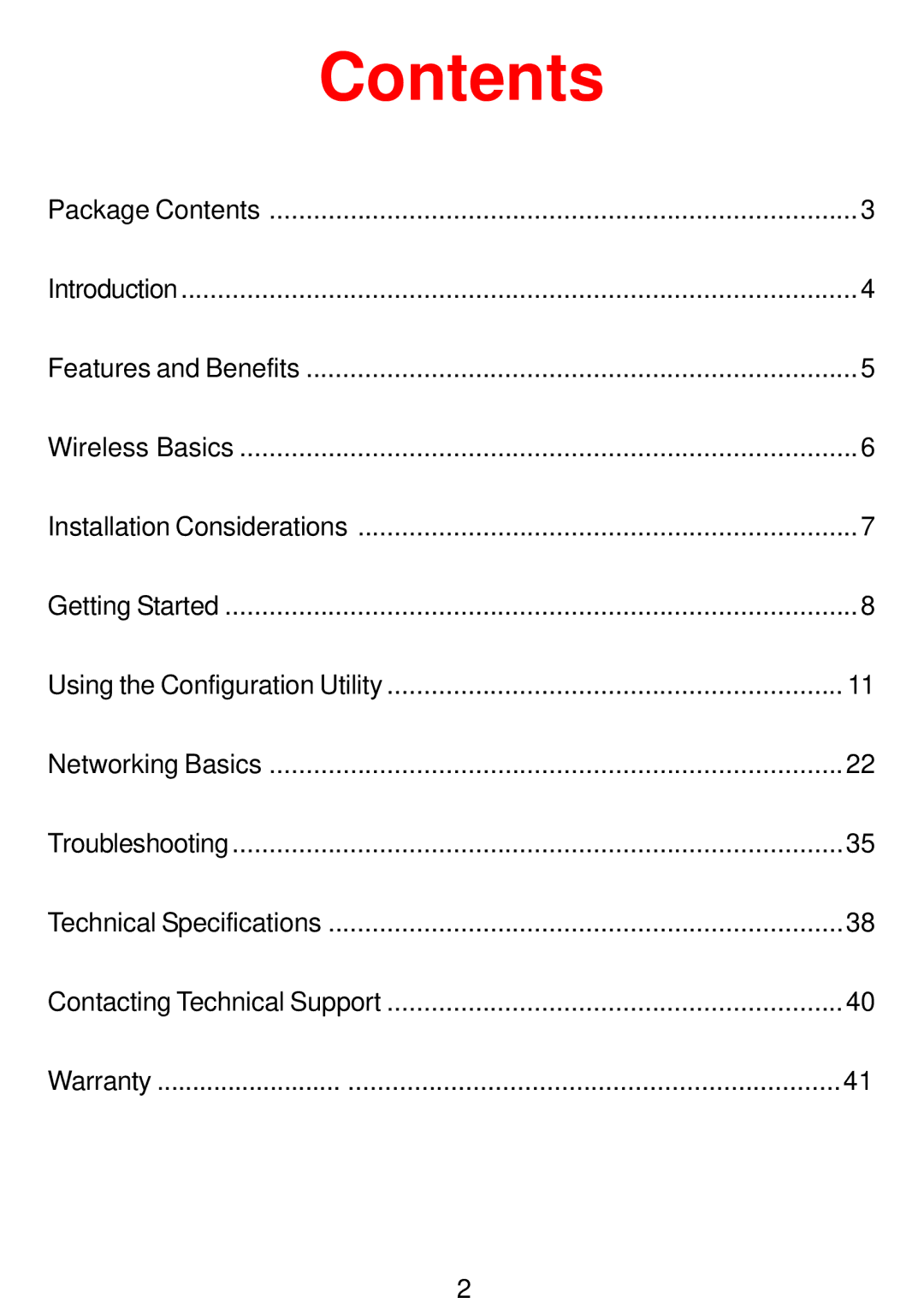 D-Link DWL-G122 manual Contents 