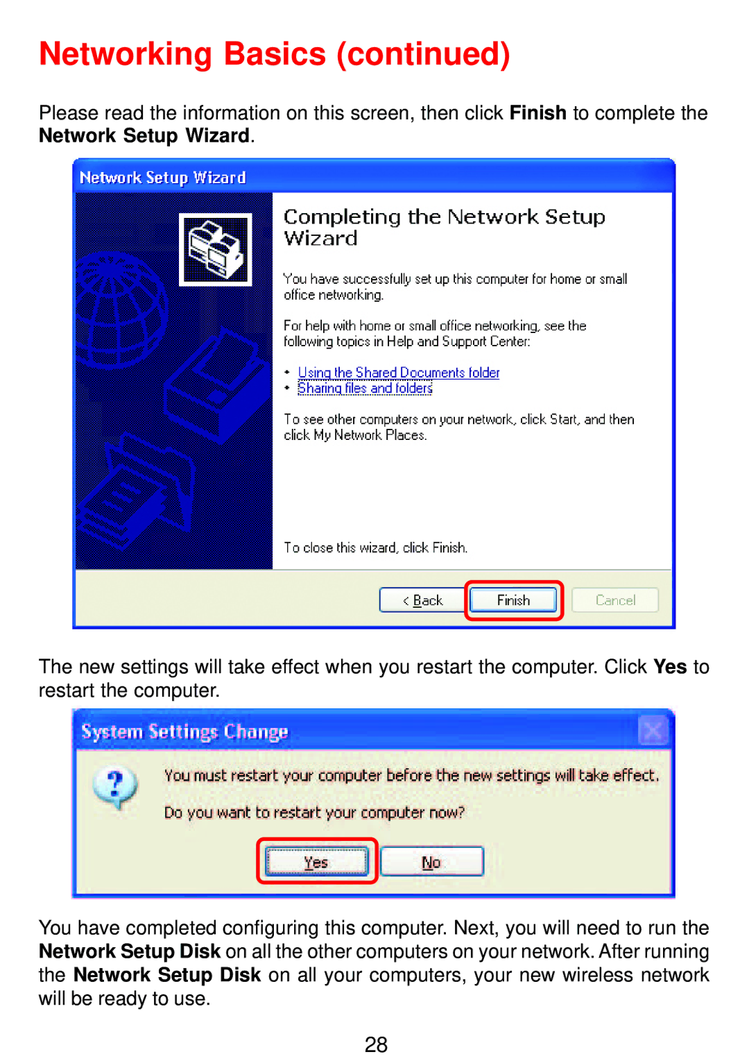 D-Link DWL-G122 manual Networking Basics 