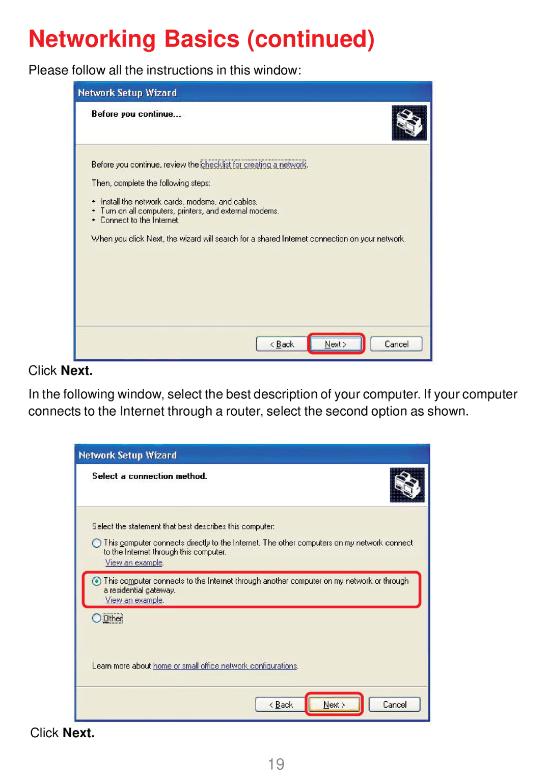 D-Link DWL-G510 manual Networking Basics 