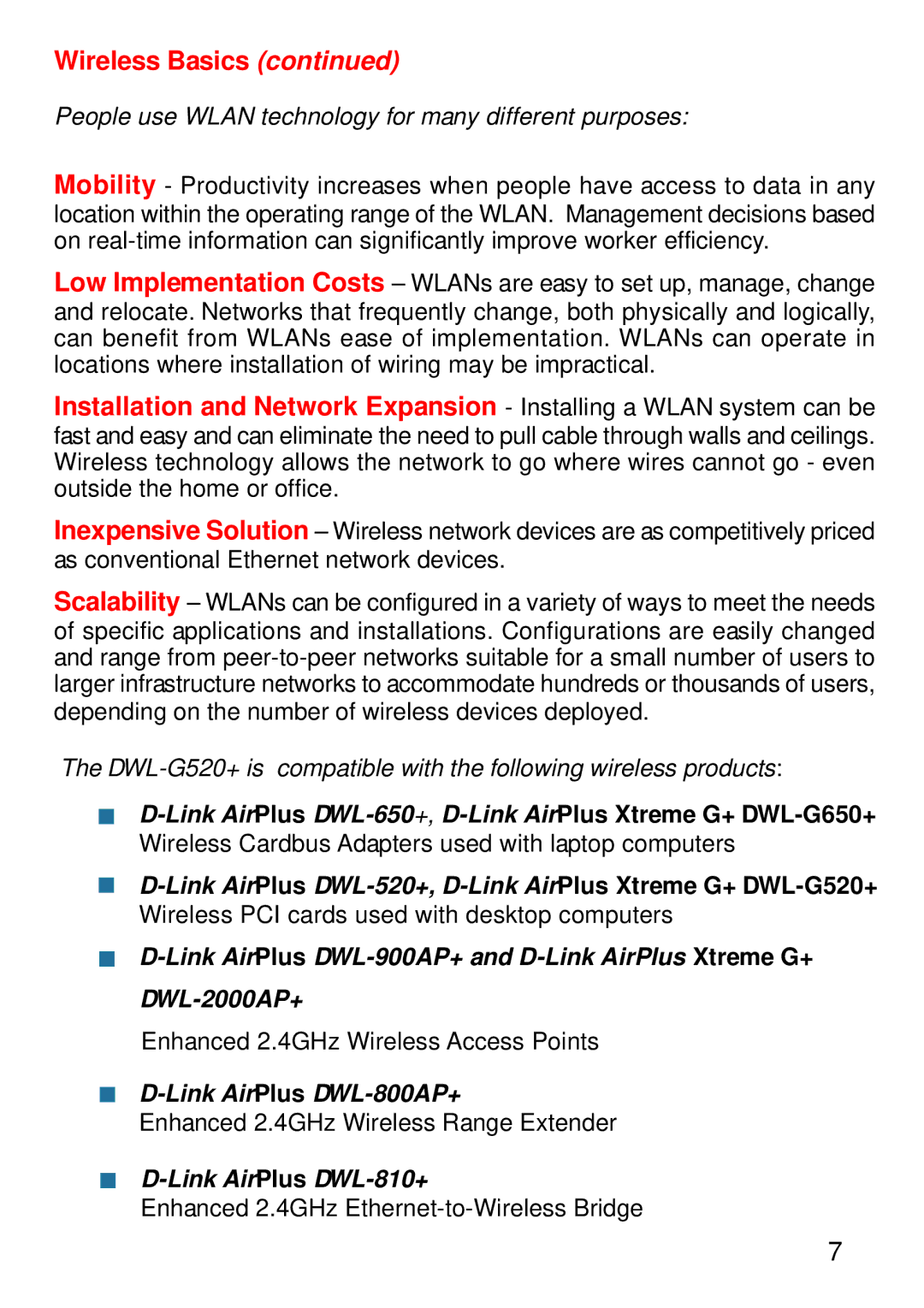 D-Link DWL-G520+ manual Wireless Basics 