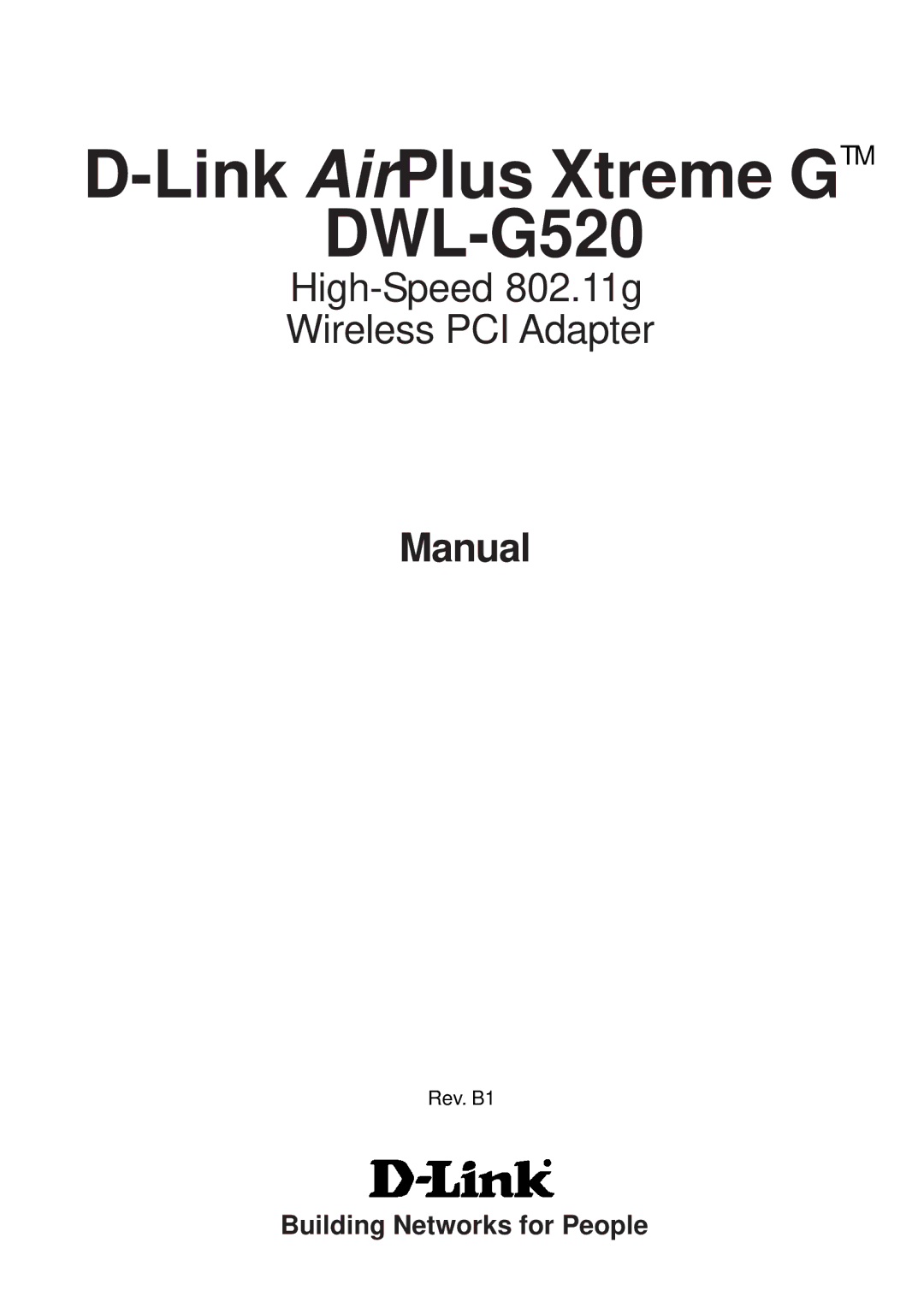 D-Link manual Link AirPlus Xtreme GTM DWL-G520 