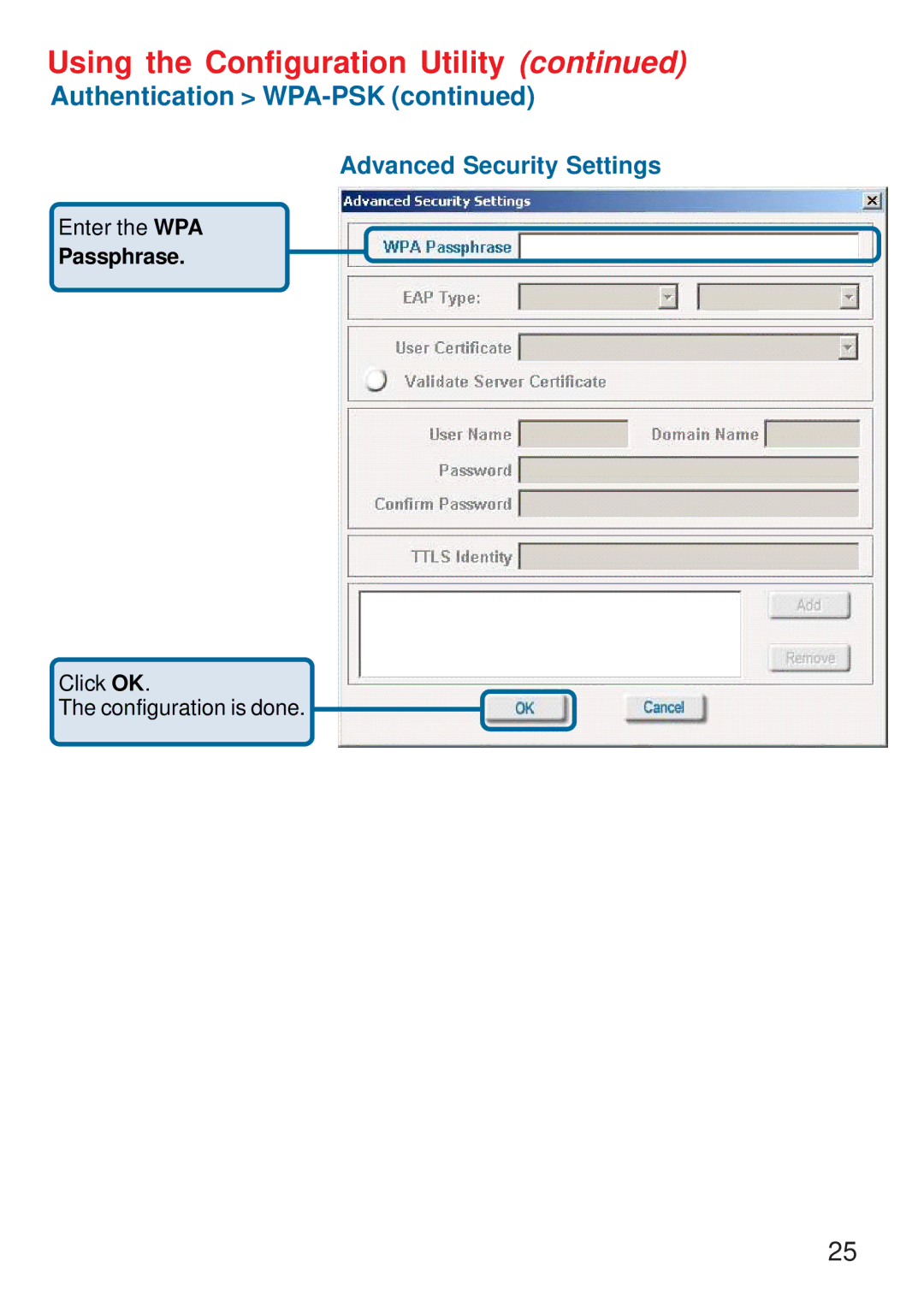 D-Link DWL-G520 manual Passphrase 