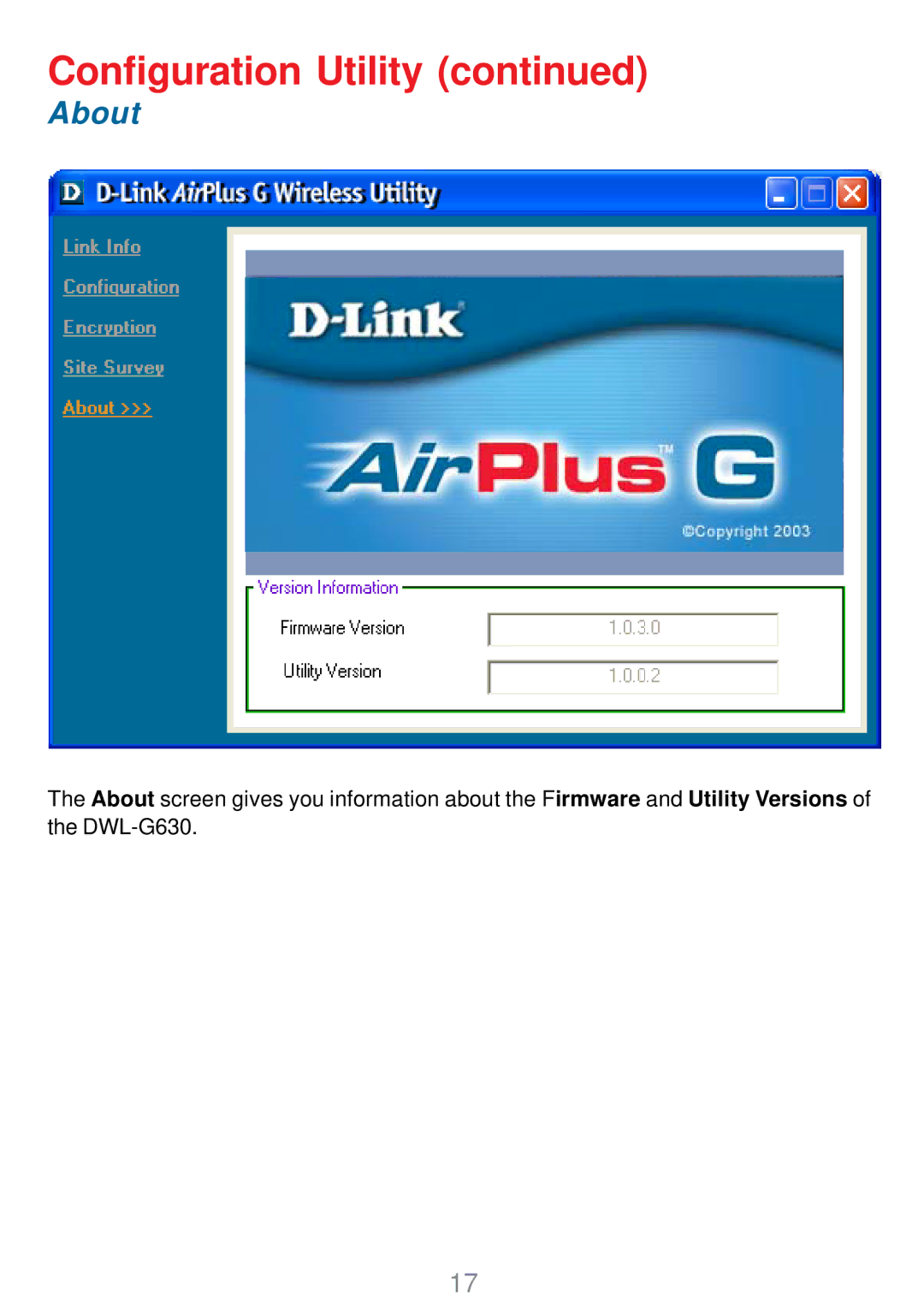 D-Link DWL-G630 manual About 