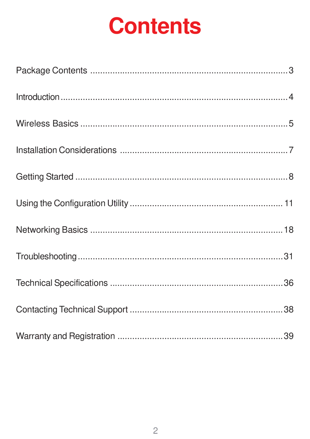 D-Link DWL-G630 manual Contents 