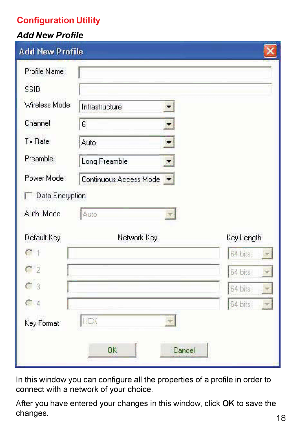 D-Link DWL-G650 manual Add New Profile 