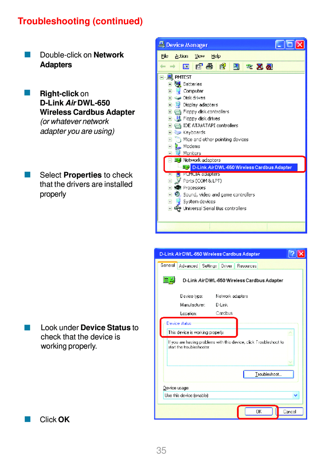 D-Link DWL-G700AP manual Double-click on Network 