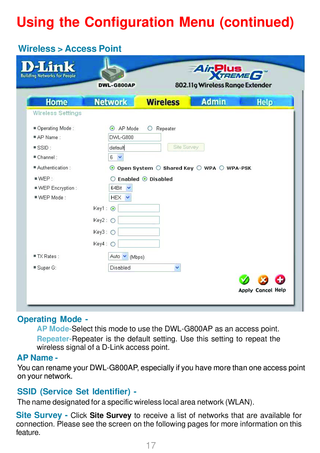 D-Link DWL-G800AP manual Wireless Access Point 