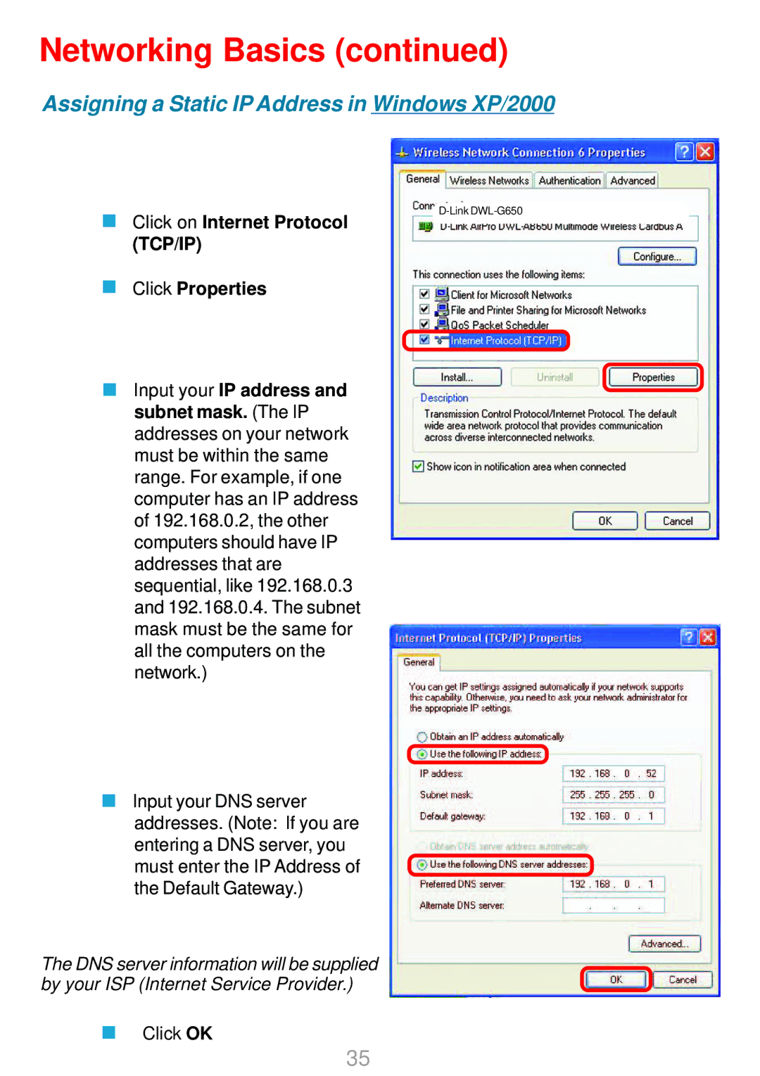 D-Link DWL-G800AP manual Link DWL-G650 