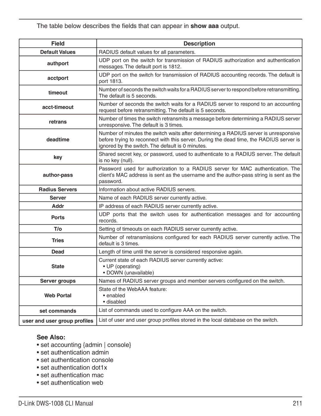 D-Link dws-1008 manual Acctport 