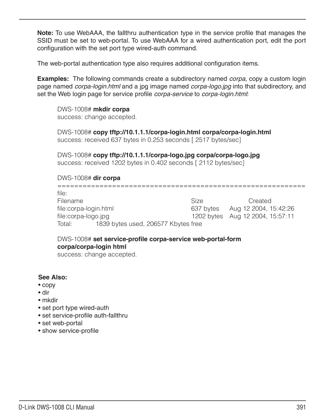 D-Link dws-1008 manual Success change accepted 