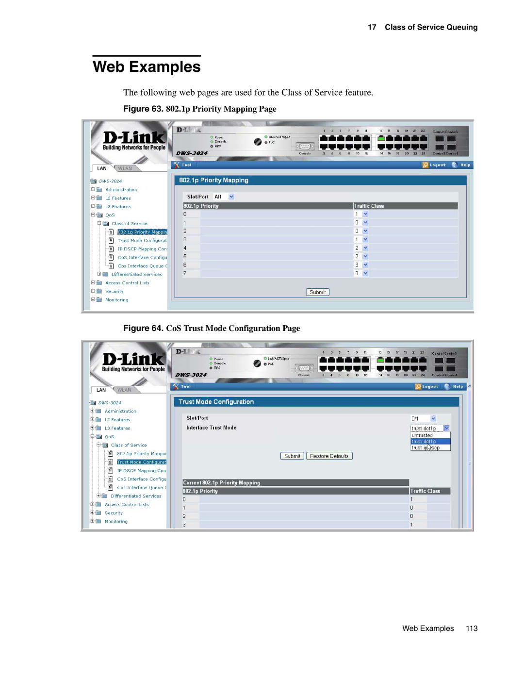 D-Link DWS-3000 manual 1p Priority Mapping 