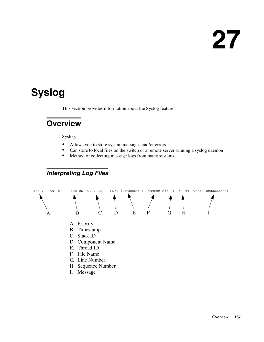 D-Link DWS-3000 manual Syslog, Interpreting Log Files 