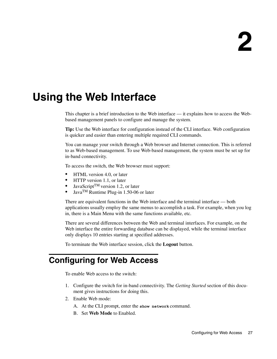 D-Link DWS-3000 manual Using the Web Interface, Configuring for Web Access 