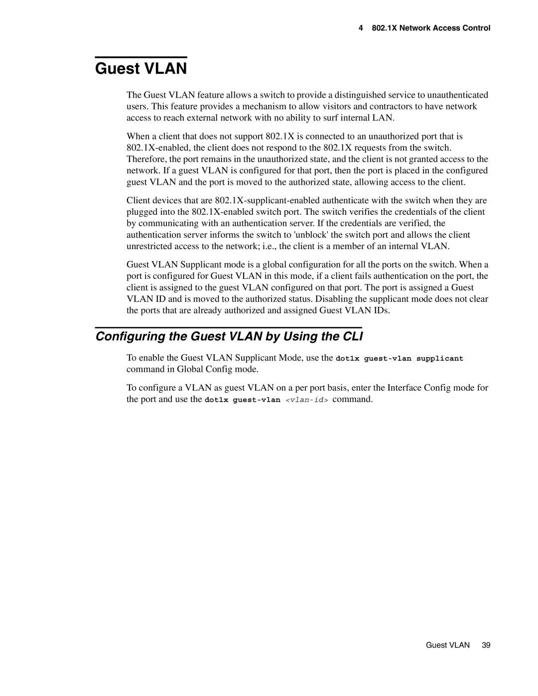 D-Link DWS-3000 manual Configuring the Guest Vlan by Using the CLI 