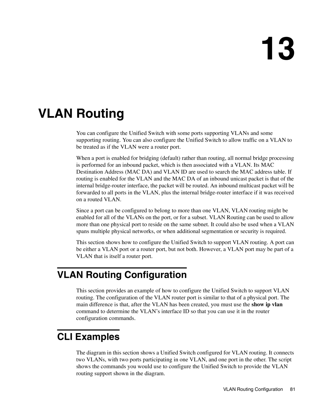 D-Link DWS-3000 manual Vlan Routing Configuration 